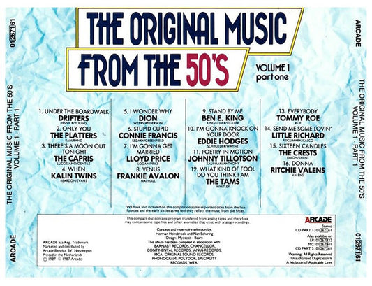 Various : The Original Music From The 50's Volume 1 - Part One (CD, Comp)