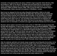 Adrian Borland : Cinematic (CD, RE, RM)