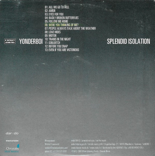 Yonderboi : Splendid Isolation (CD, Album, Promo)