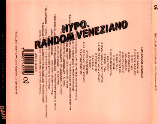 Hypo : Random Veneziano (CD, Album)
