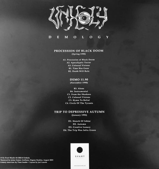 Unholy : Demology (2xLP, Comp, Ltd, Bla)