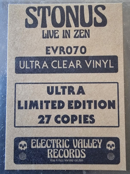 Stonus : Live In Zen (LP, Album, Ltd, Ult)