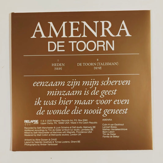 Amenra : De Toorn (12", EP, Bla)
