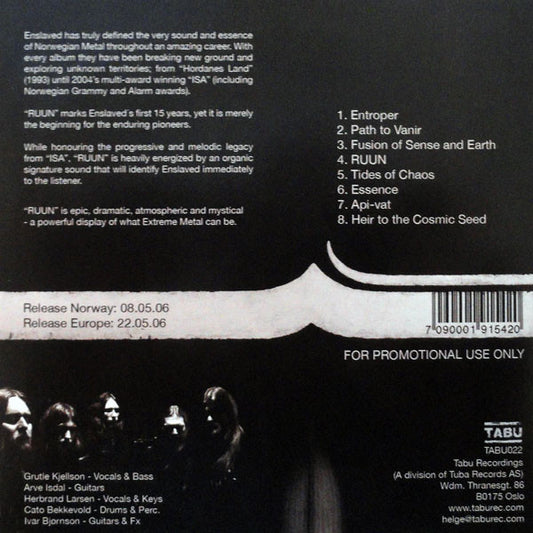 Enslaved : Ruun (CD, Album, Promo)