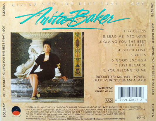 Anita Baker : Giving You The Best That I Got (CD, Album)