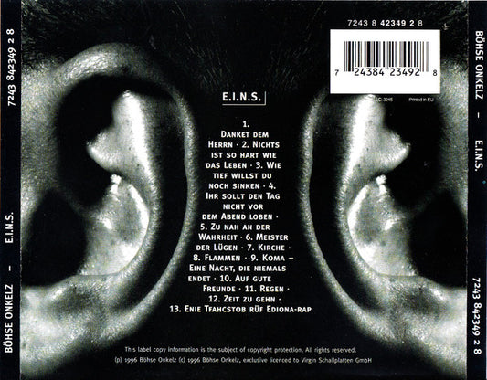 Böhse Onkelz : E.I.N.S. (CD, Album)
