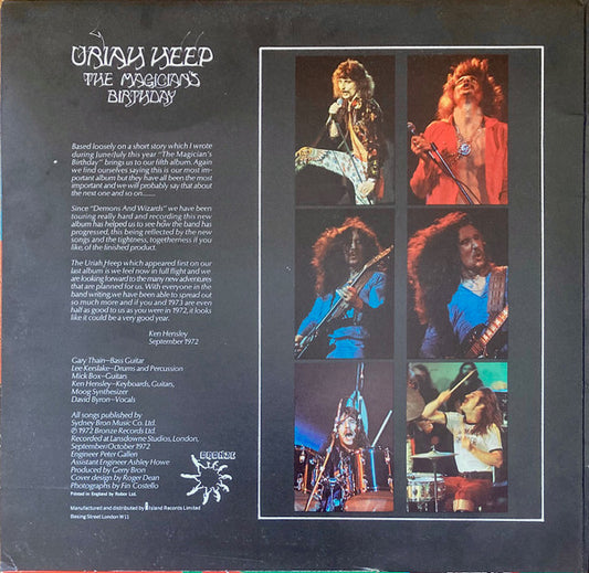 Uriah Heep : The Magician's Birthday (LP, Album, Gat)