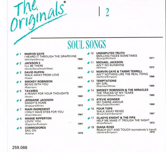 Various : The Originals - 2 - Soul Songs (CD, Comp)