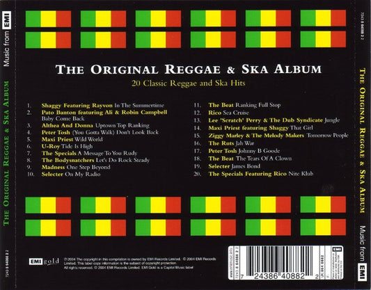 Various : The Original Reggae & Ska Album (20 Classic Reggae And Ska Hits) (CD, Comp)
