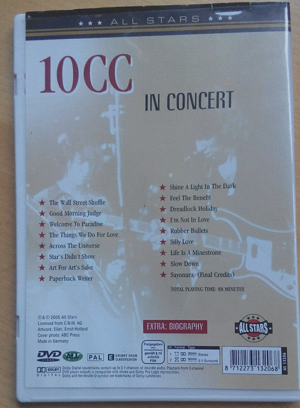10cc : The Wall Street Shuffle (DVD, PAL, 5.1)