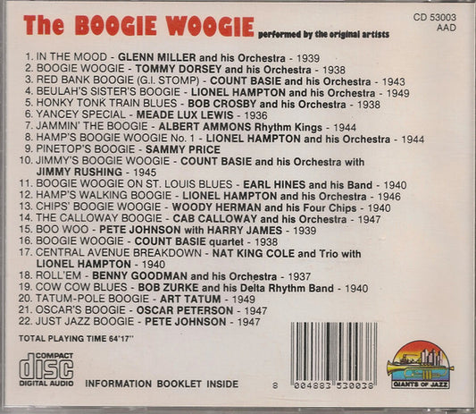 Various : The Boogie Woogie (CD, Comp)