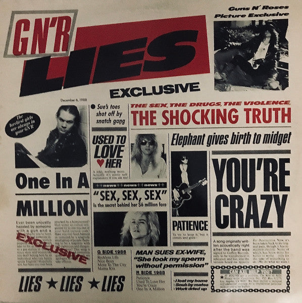 Guns N' Roses G N' R Lies LP Pink Vinyl
