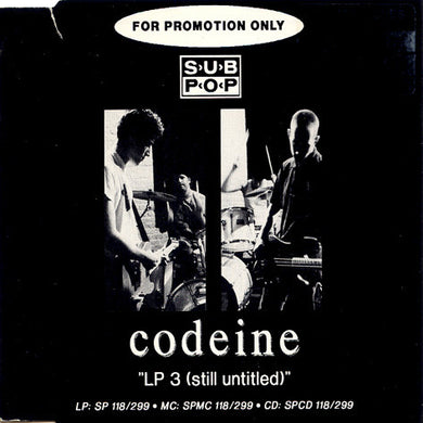 Codeine : LP 3 (Still Untitled) (CD, Album, Promo)