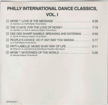 Various : Philly International Dance Classics Vol. 1 (CD, Comp, RE)