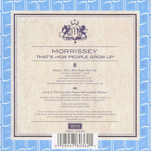 Morrissey : That's How People Grow Up (CD, Single)