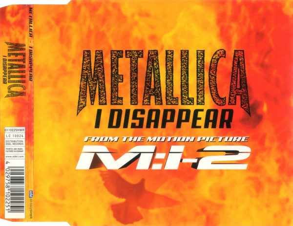 Metallica : I Disappear (CD, Single)