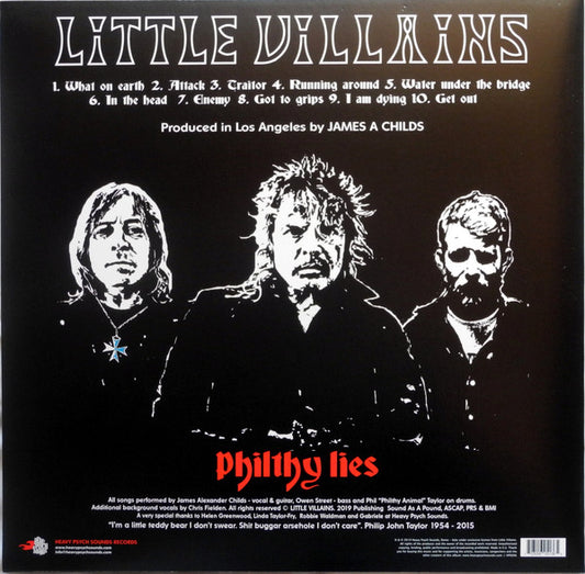 Little Villains : Philthy Lies (LP, Album, Ltd, Red)