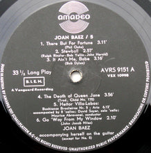 Joan Baez : 5 (LP, Album, Mono)