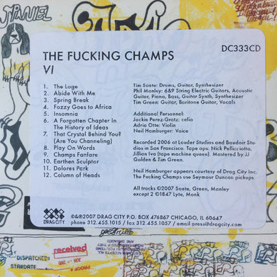 The Fucking Champs : VI (CD, Album, Promo)