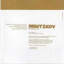 Mintzkov : One Equals A Lot (CD, Single, Promo)