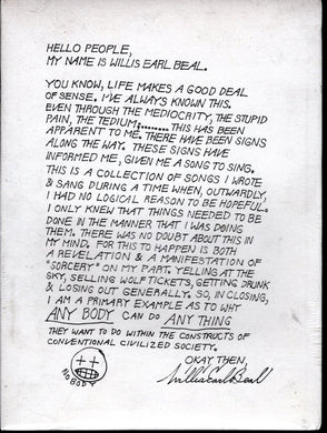 Willis Earl Beal : Acousmatic Sorcery (CD, Album, Ltd)