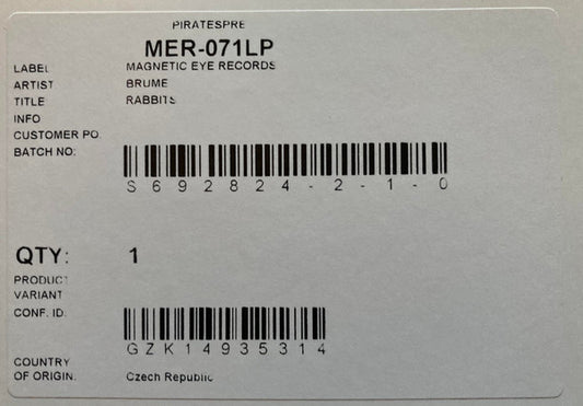 Brume (4) : Rabbits (LP, TP)