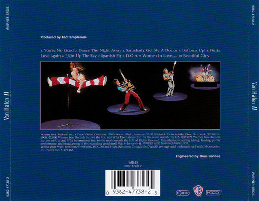 Van Halen : Van Halen II (HDCD, Album, RE, RM)