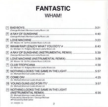 Wham! : Fantastic (CD, Album, RE, RP, Tex)