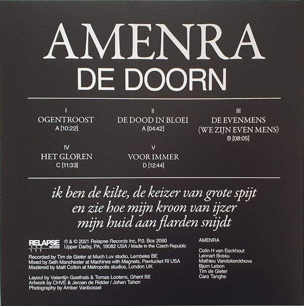 Amenra : De Doorn (Version 2) (2xLP, Album, Ltd, Whi)