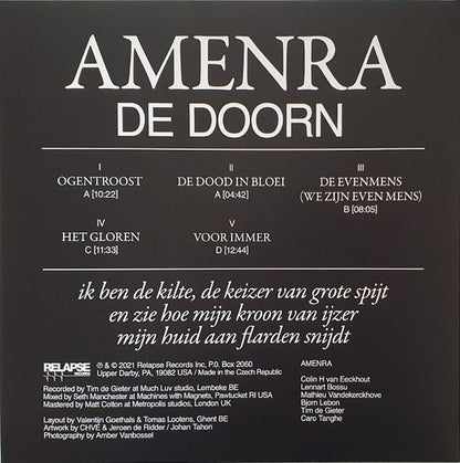 Amenra : De Doorn (Version 2) (2xLP, Album, Ltd, Whi)