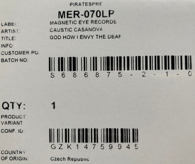 Caustic Casanova : God How I Envy The Deaf  (LP, TP)