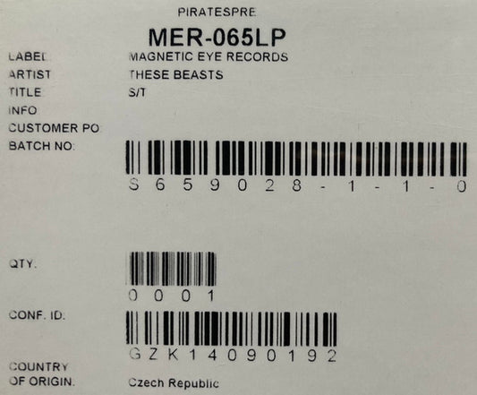 These Beasts : These Beasts (12", EP, TP)
