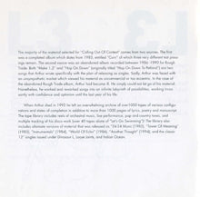 Arthur Russell : Calling Out Of Context (CD, Comp)