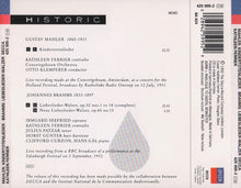 Kathleen Ferrier, Otto Klemperer, Concertgebouw Orchestra*, Mahler* / Brahms* : Kindertotenlieder / Liebeslieder-Walzer (CD, Mono, RM)