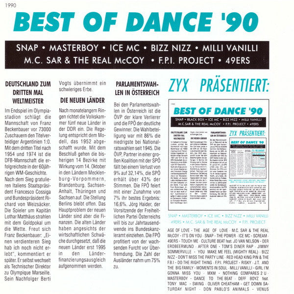 Various : Best Of Dance '90 (CD, Comp)