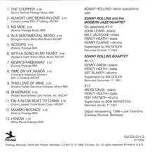 Sonny Rollins With The Modern Jazz Quartet : Sonny Rollins With The Modern Jazz Quartet (CD, Album, RE)