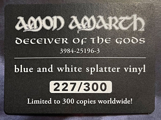 Amon Amarth : Deceiver Of The Gods (LP, Album, Ltd, Num, RE, Blu)