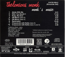 Thelonious Monk Septet : Monk's Music (CD, Album, RE, RM, Dig)