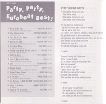 Various : Party, Party, Eurobeat Best! (CD, Comp)