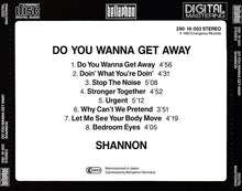 Shannon : Do You Wanna Get Away (CD, Album)