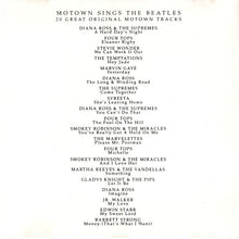 Various : Motown Sings The Beatles (20 Great Original Motown Tracks) (CD, Comp, RE)
