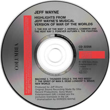 Jeff Wayne : Highlights From Jeff Wayne's Musical Version Of The War Of The Worlds (CD, Album, RE)