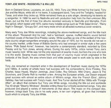 Tony Joe White : Roosevelt And Ira Lee (CD, Album, RE)