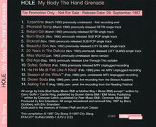 Hole (2) : My Body The Hand Grenade (CD, Comp, Promo, RM)