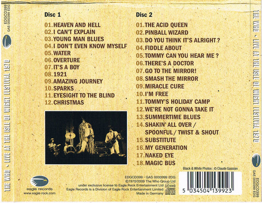 The Who : Live At The Isle Of Wight Festival 1970 (2xCD, Album, RE, RM)