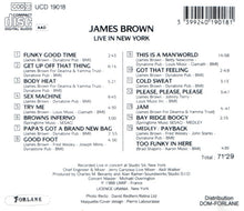 James Brown : Live In New York (CD, Album, RE)
