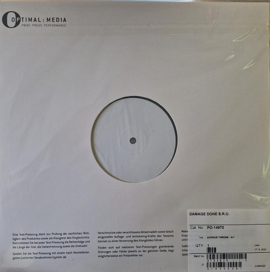 Somnus Throne : Somnus Throne (LP, TP)