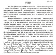 Peter, Paul And Mary* : The Best Of Peter, Paul And Mary / Ten Years Together (CD, Comp)