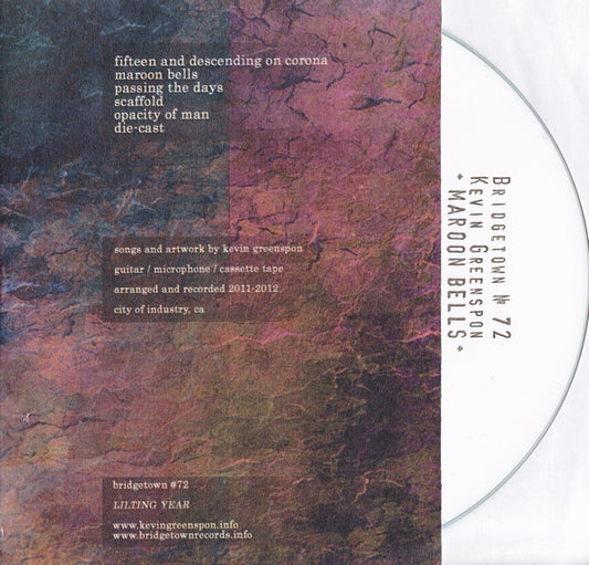 Kevin Greenspon : Maroon Bells (CDr, Ltd)