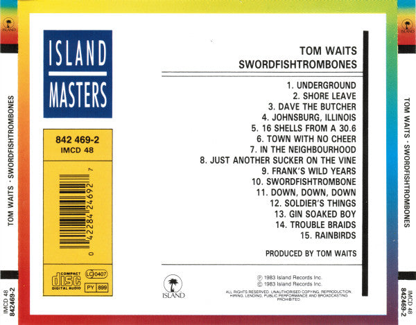 Tom Waits : Swordfishtrombones (CD, Album, RE, RP, EDC)